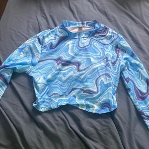 groovy blue top from Shein, S:M